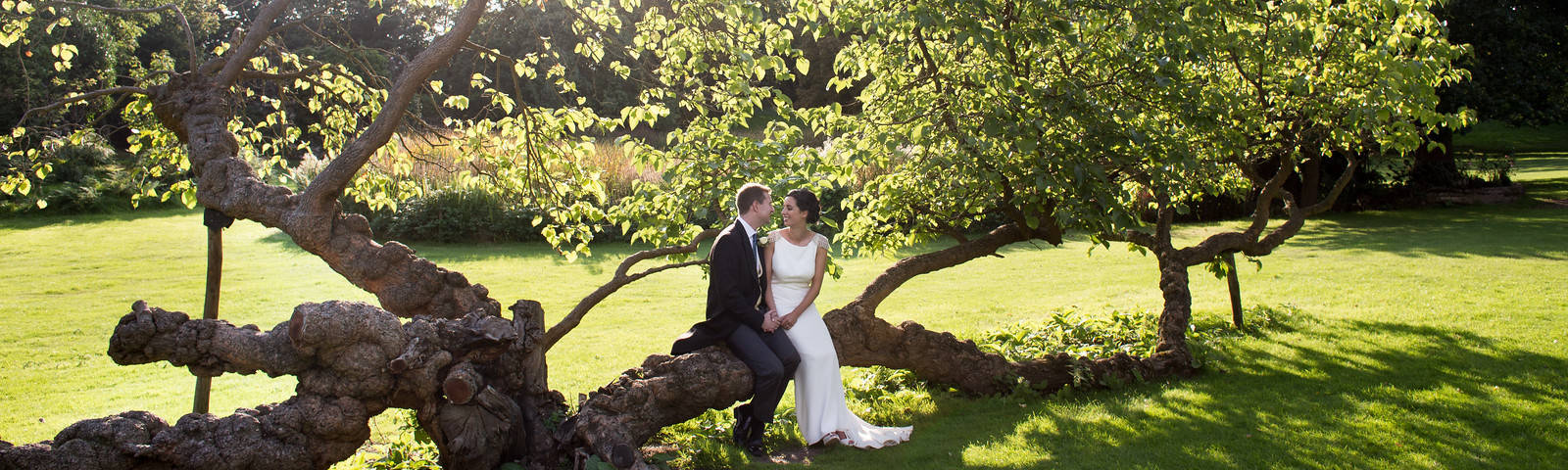 Bride and Groom in Gardens