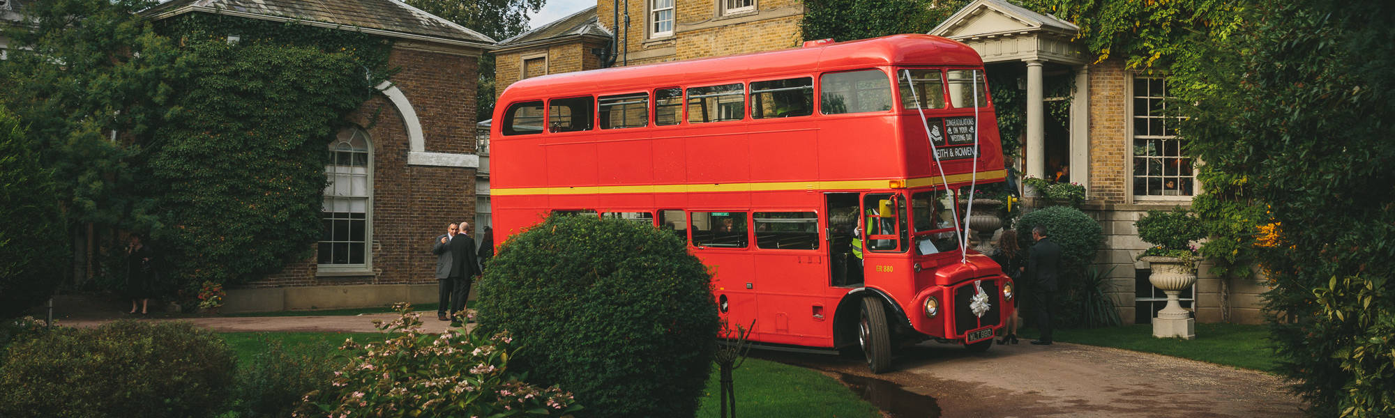 Wedding Double Decker red London Bus