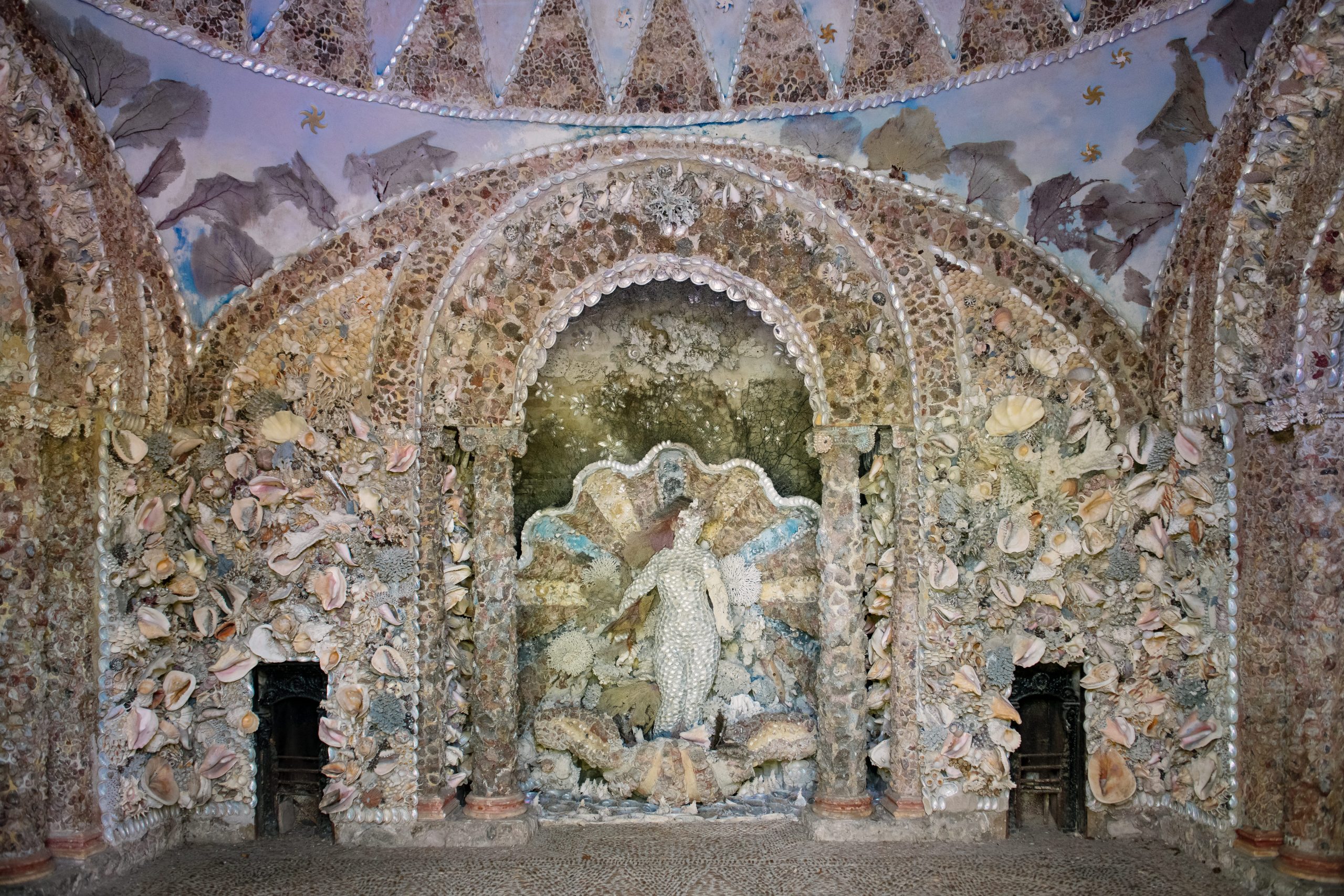 Inside the shell grotto